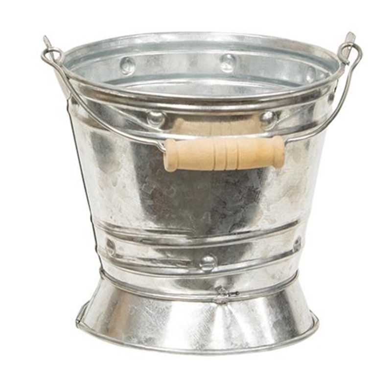 Galvanized Tin Pail W/Handle GBB9595S By CWI Gifts