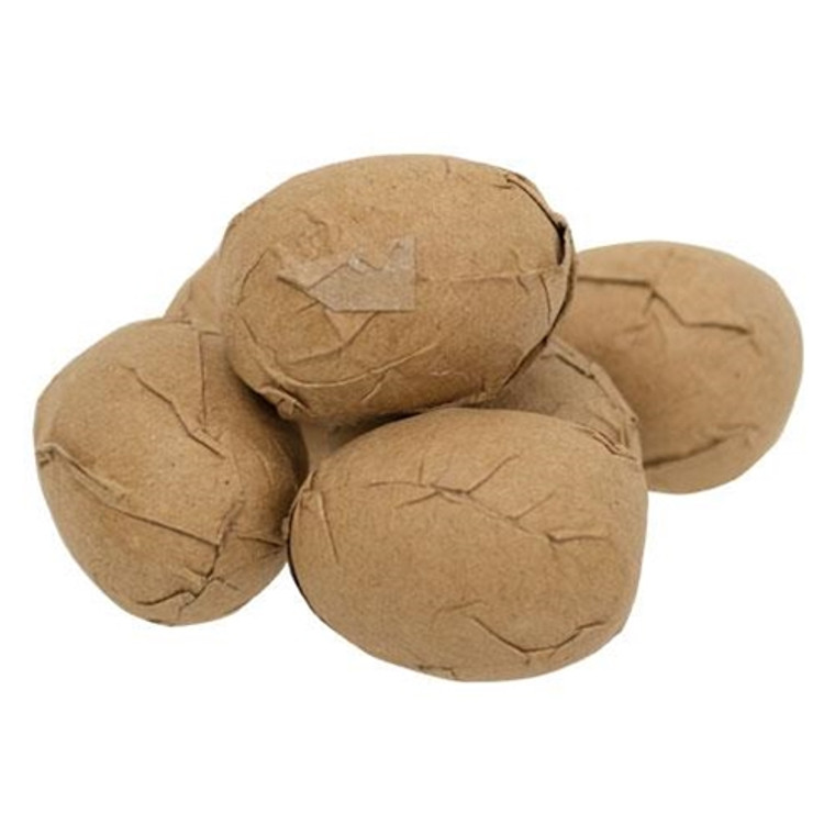 *6/Set Small Brown Paper Eggs GFAQ11351S6 By CWI Gifts