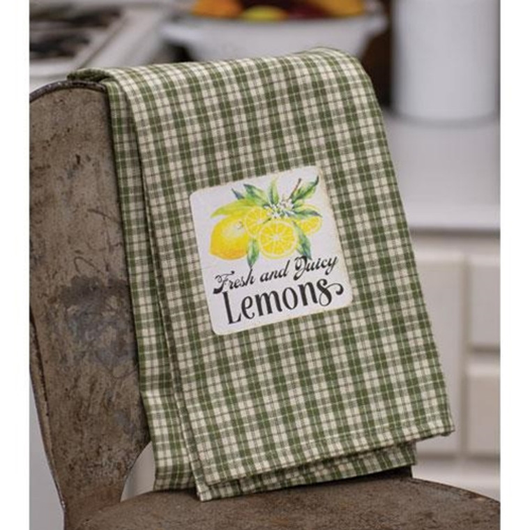 Fresh And Juicy Lemons Dish Towel GRJ445 By CWI Gifts