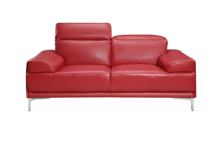J&M Nicolo Love Seat In Red 18981-L