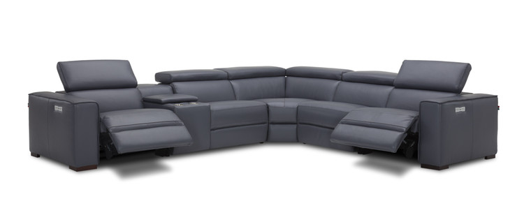 J&M Picasso Motion Sectional In Blue Grey 18865-BG
