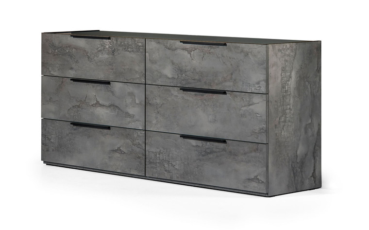 VIG Furniture VGACFERRARA-DRS Nova Domus Ferrara - Modern Volcano Oxide Grey Dresser