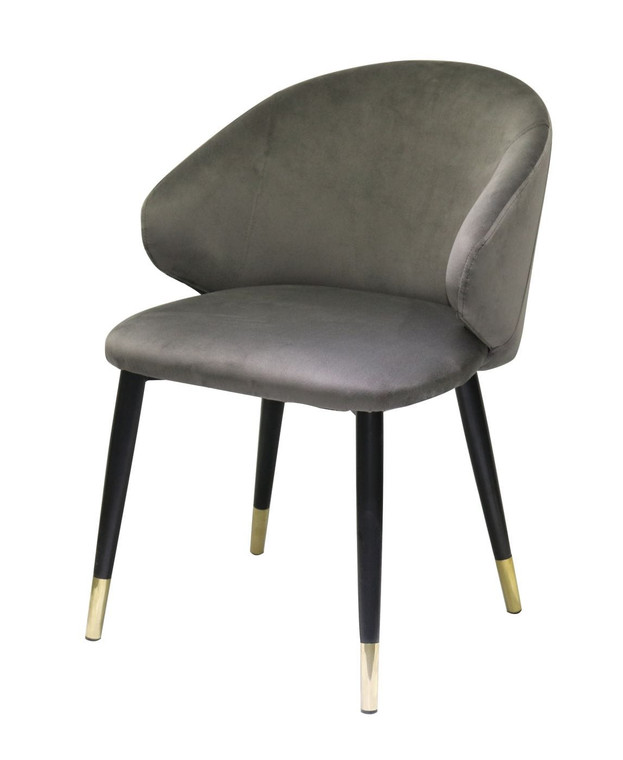 VIG Furniture VGSWSFC463-DKGRY Modrest Elon - Modern Dark Grey Velvet Dining Chair (Set Of 2)