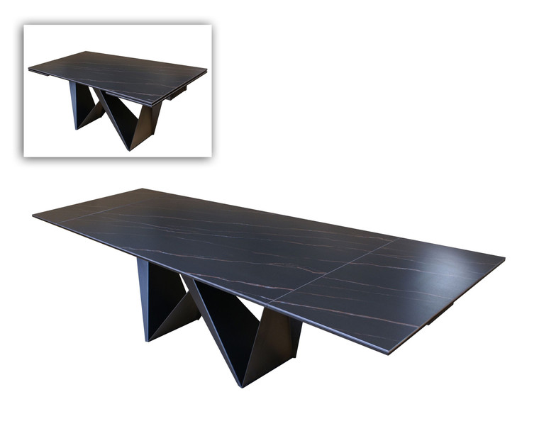 VIG Furniture VGNSGD8767-BLK-DT Modrest Fritz - Modern Black Ceramic Dining Table