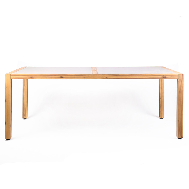 Sienna Outdoor Acacia Dining Table With Teak Finish And Concrete Top LCSIDITEAK By Armen