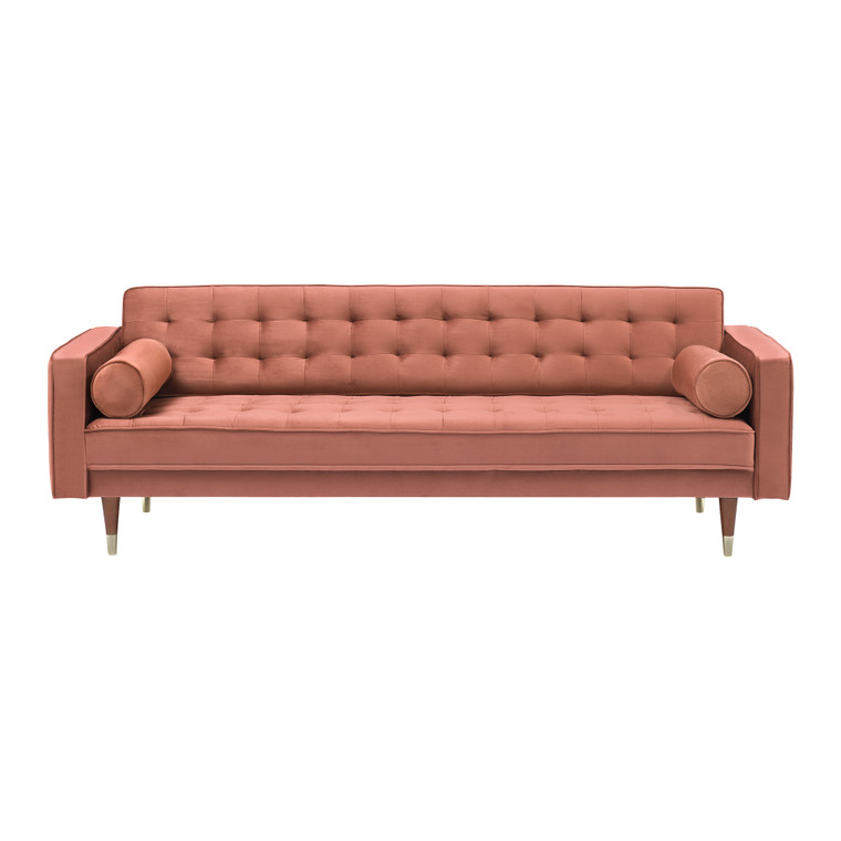 Somerset Blush Velvet Mid Century Modern Sofa LCSM3BLUSH By Armen
