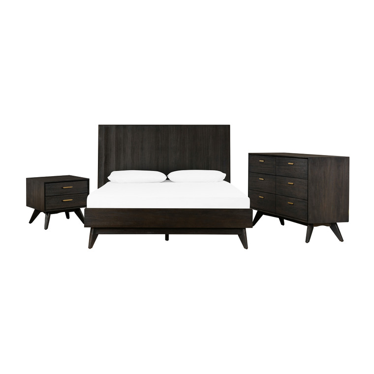 Baly 4 Piece Acacia King Loft Bedroom Set With Dresser And Nightstands SETLFBDKG4A By Armen