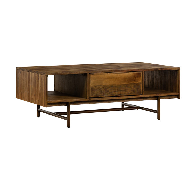 Superb Rustic Oak Coffee Table With Drawer LCSUCORU By Armen