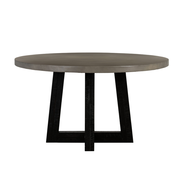 Chester Modern Concrete And Acacia Round Dining Table LCCHDICC By Armen
