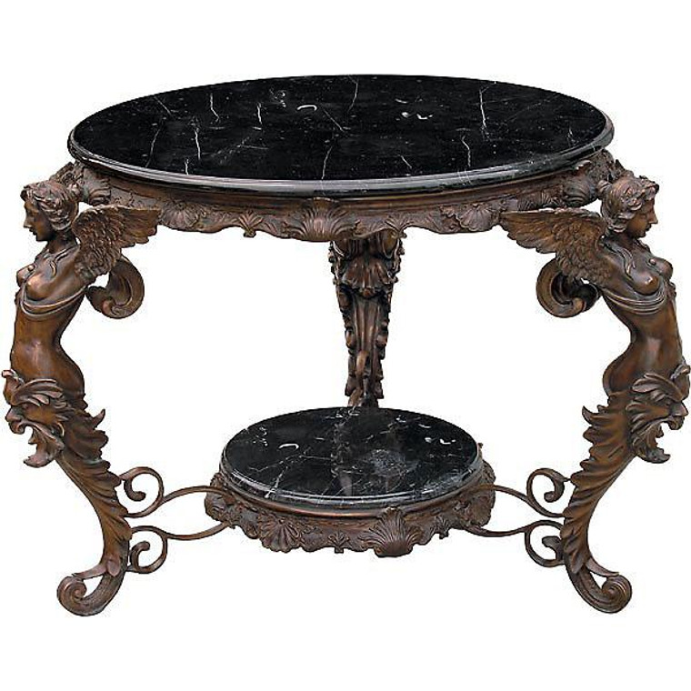 AFD Home Winged Lady Antique Bronze Accent Table 10157651