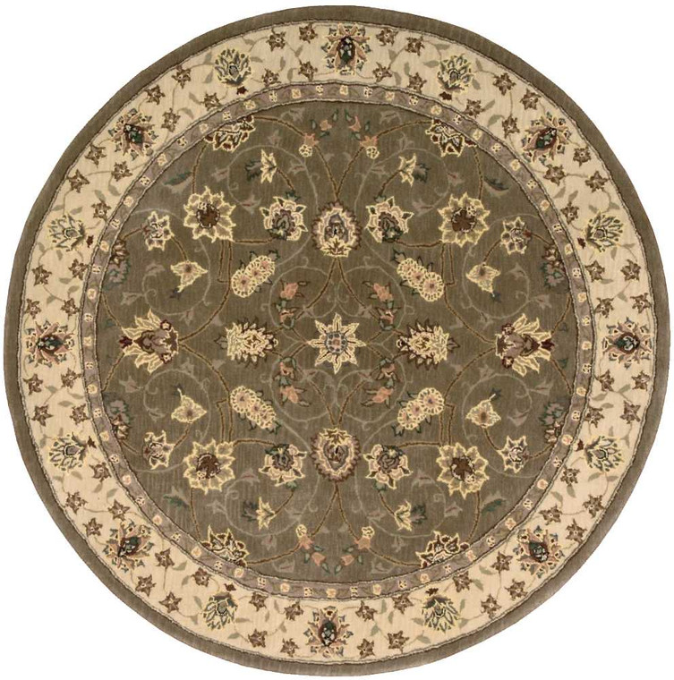 Nourison 2000 2003 Olive 4' Round Area Rug