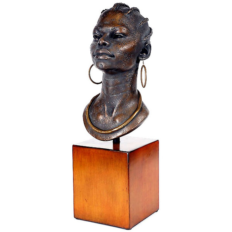 AFD Home African Sculptures Bust On Stand 10566622