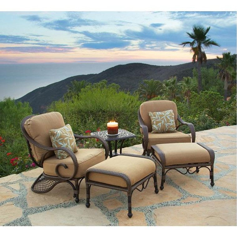 AFD Home Grand Bonaire Weave 5 Piece Club Chair Set 10867206