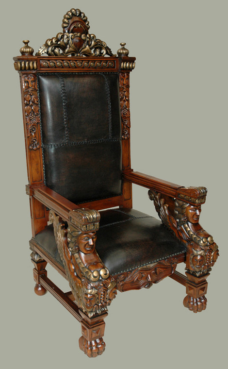 AFD Home Royal Griffin Chair With Leather - Ve 11126936