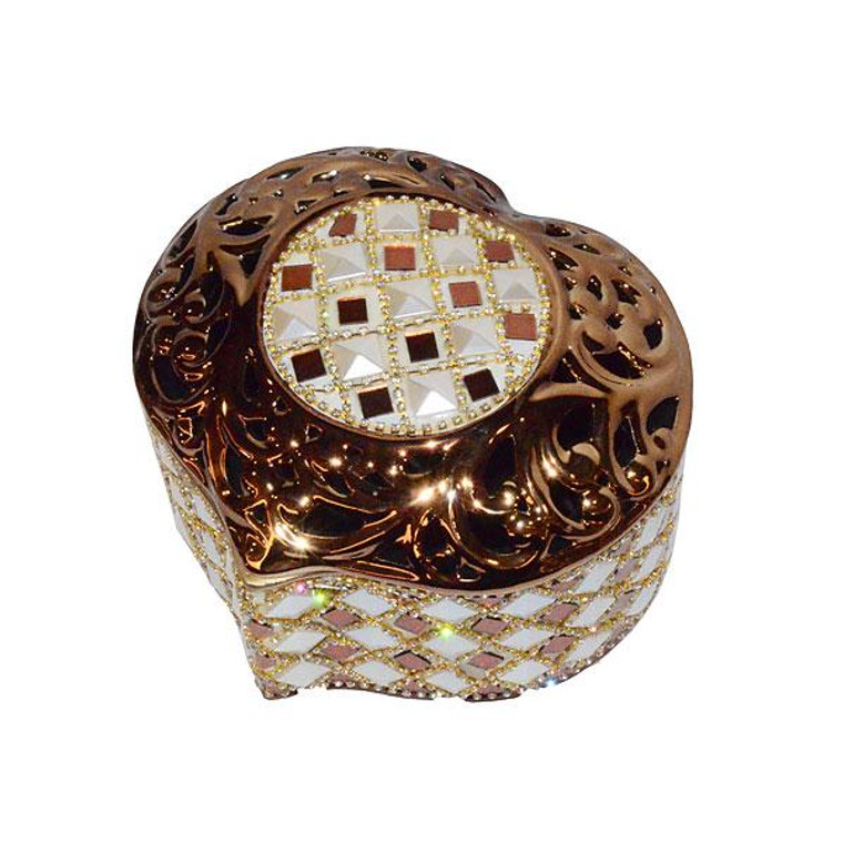 AFD Home Rhinestone Heart Box 11188133