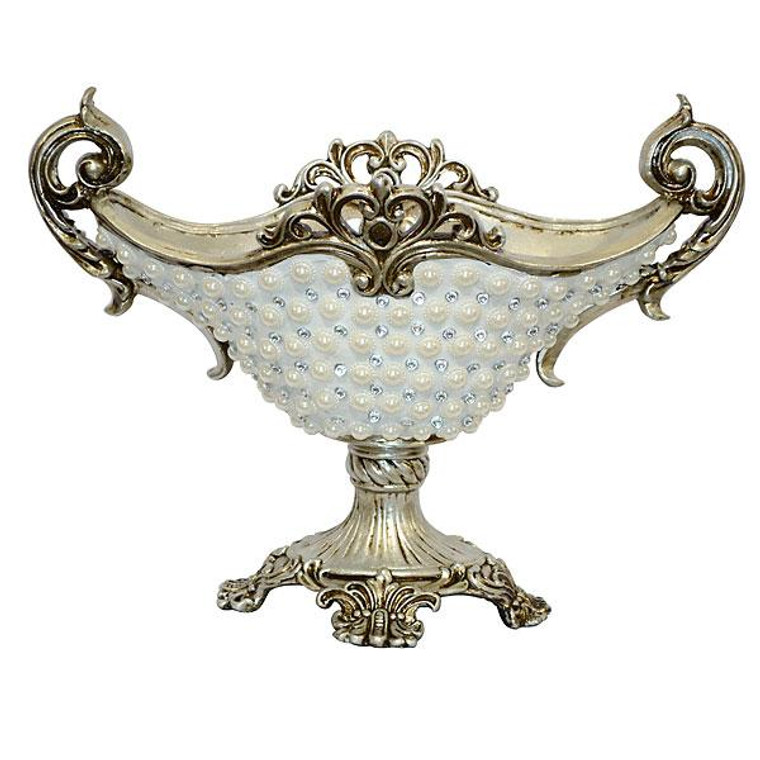 AFD Home Silver Pearl & Crystal Vase 11190807