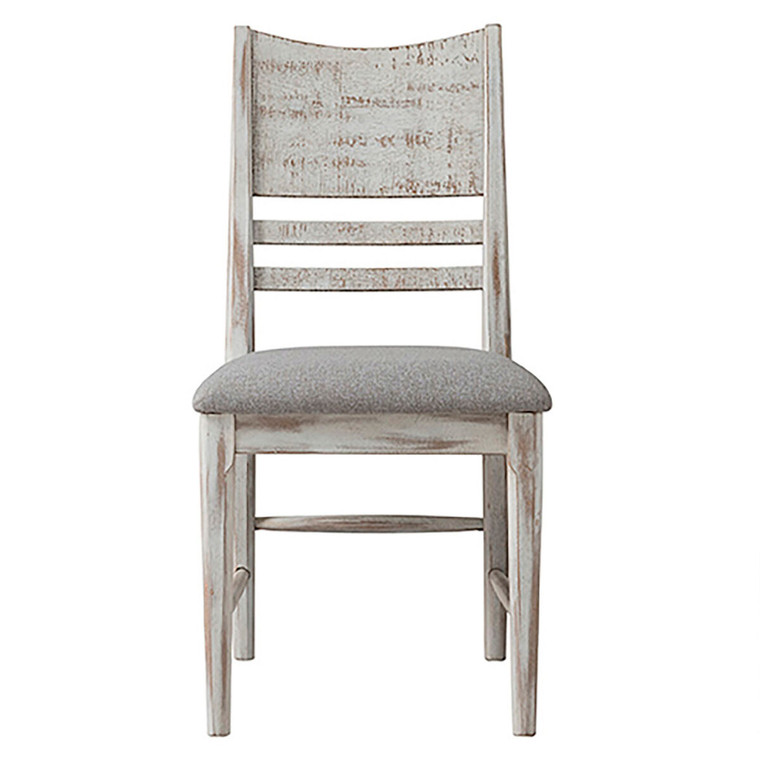 Modern Rustic Side Chair Panel Back With Cushion MR-CH-530C-WWH-RTA By Intercon