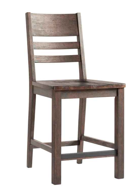 Salem 24" Bar Stool Ladder With Wood Seat SL-BS-289W-BCO-K24 By Intercon