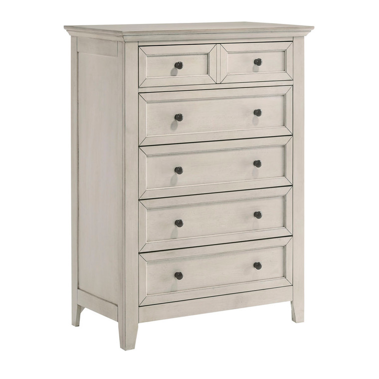 San Mateo Youth 5 Drawer Chest SM-BR-4305-RWH-C By Intercon