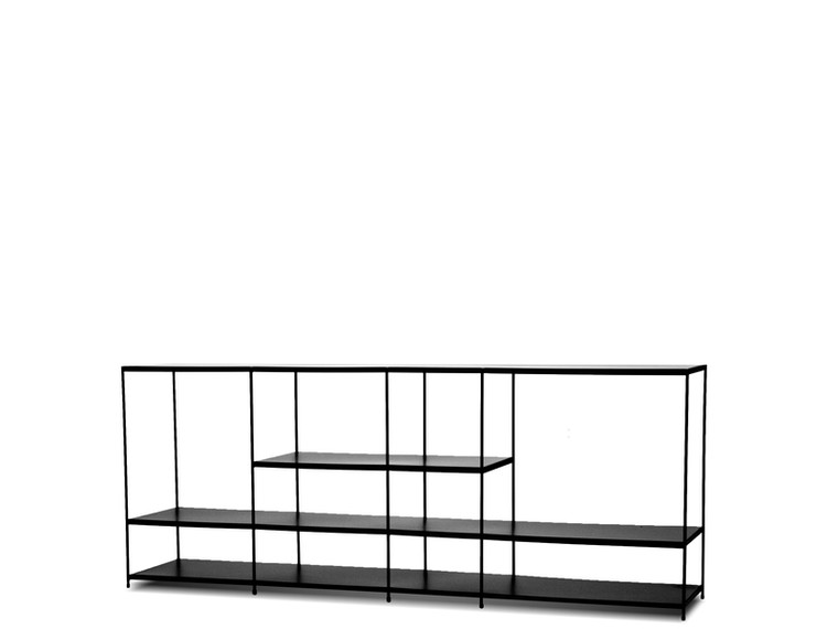Mobital Buffet, Large Etta Metal Layer Shelves/Industrial Black Frame
