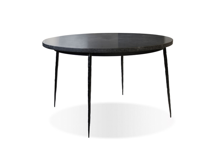 Mobital Dining Table Kaii 49In Black Marble, Black Legs