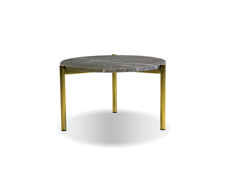 Mobital Coffee Table Atlas 23" Small, Black Marble Top, Electroplated Gold Legs