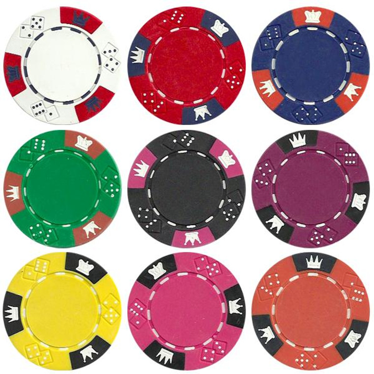 Crown & Dice 14 Gram Poker Chip Sample CPCD-SAMPLE By Brybelly