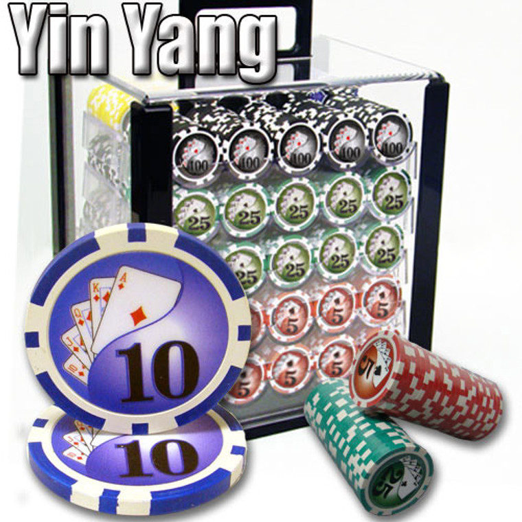 1,000 Ct - Pre-Packaged - Yin Yang 13.5 G - Acrylic CSYY-1000AC By Brybelly