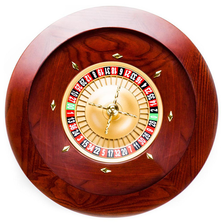 19.5" Casino Grade Deluxe Wooden Roulette Wheel GROU-003 By Brybelly