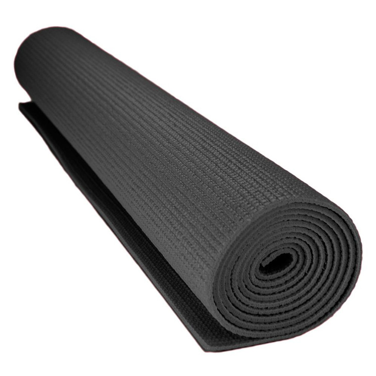 1/8-Inch (3Mm) Compact Yoga Mat With No-Slip Texture - Black SYOG-071 By Brybelly