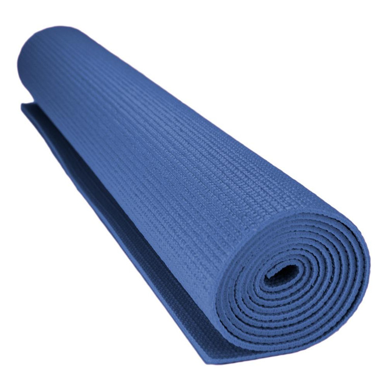 1/8-Inch (3Mm) Compact Yoga Mat With No-Slip Texture - Blue SYOG-073 By Brybelly