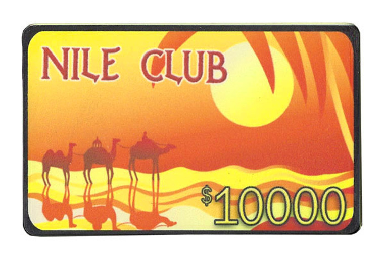 $10,000 Nile Club 40 Gram Ceramic Poker Plaque (5 Pack) CPNI-$10000*5 By Brybelly