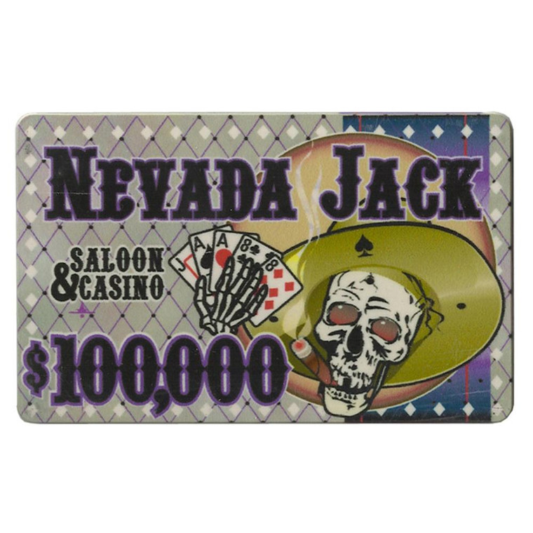 $100 Nevada Jack 10 Gram Ceramic Poker Chip (25 Pack) CPNJ-$100*25 By Brybelly
