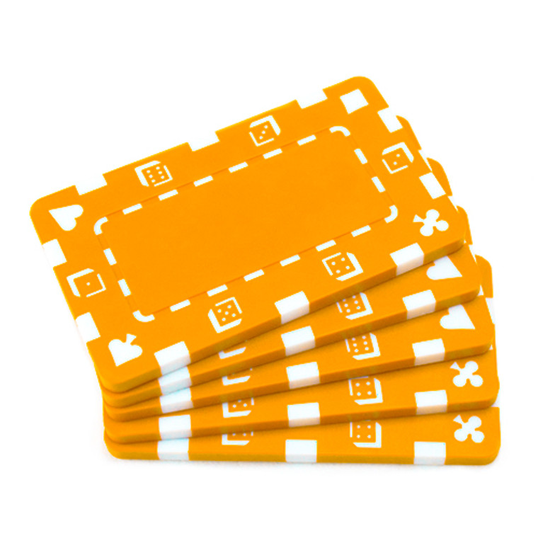5 Orange Rectangular Poker Chips CPPP-Orange*5 By Brybelly