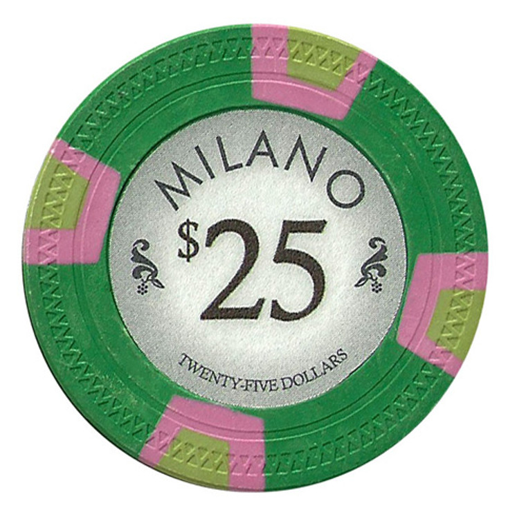 Roll Of 25 - Milano 10 Gram Clay - $25 CPML-$25*25 By Brybelly