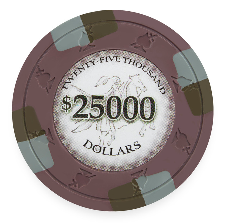 Poker Knights 13.5 Gram, $25,000, Roll Of 25 CPPK-$25000*25 By Brybelly