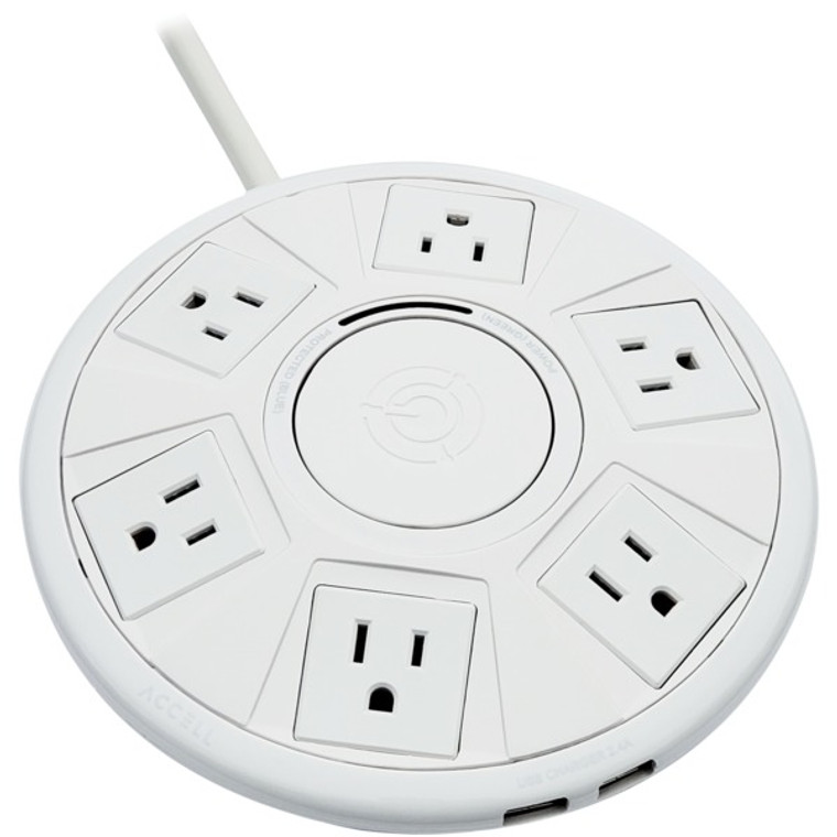 Power Air Surge Protector And Usb Charging Station With 6-Foot Cord (White) ACELD080B048F By Petra