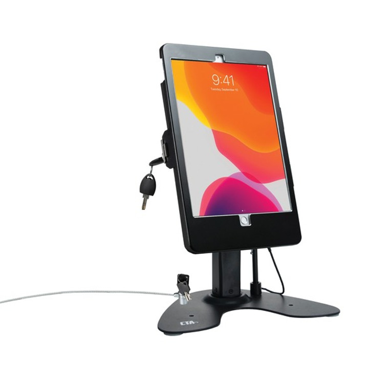 Dual Security Kiosk Stand With Locking Case And Cable For 10.2-Inch Ipad(R) (Black) CTAPADASKB10 By Petra