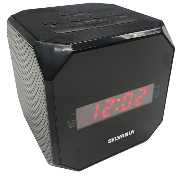 Cube Clock Radio CURSCR1420BLK By Petra