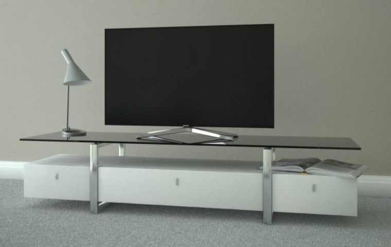 Lumina White TV Stand - SKUTV70104 by At Home USA