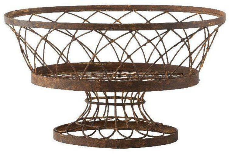 Aidan Gray Rust Large Oval Basket 7830GR ( Pack of 2 )