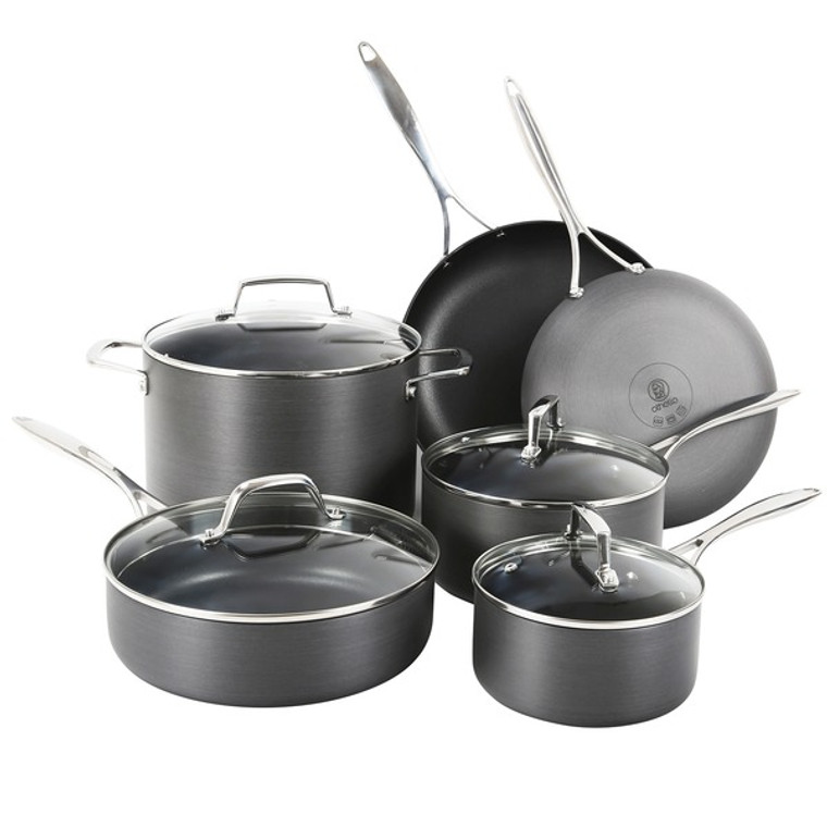 10-Piece Hard-Anodized Pots And Pans Set WACCHCO6 By Petra