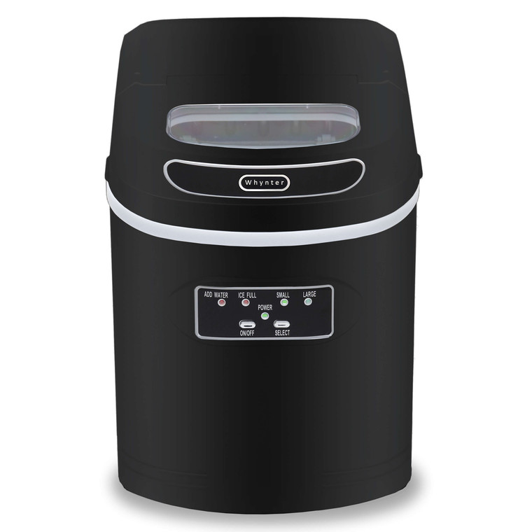 Compact Portable Ice Maker 27 Lb Capacity - Black IMC-270MB By Whynter