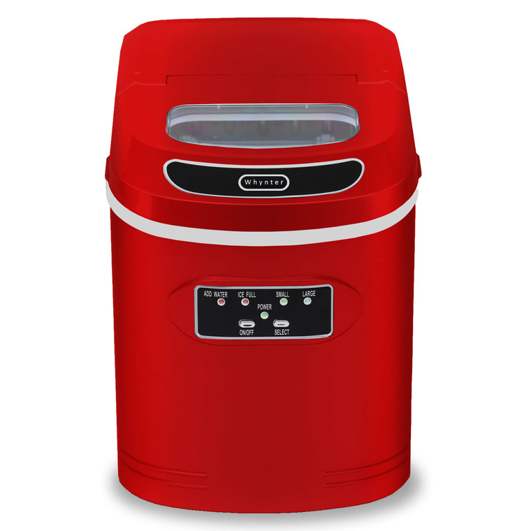 Compact Portable Ice Maker 27 Lb Capacity - Red IMC-270MR By Whynter