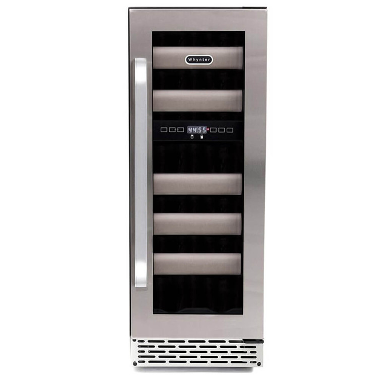 Elite 17 Bottle Seamless Stainless Steel Door Dual Zone Built-In Wine Refrigerator BWR-171DS By Whynter