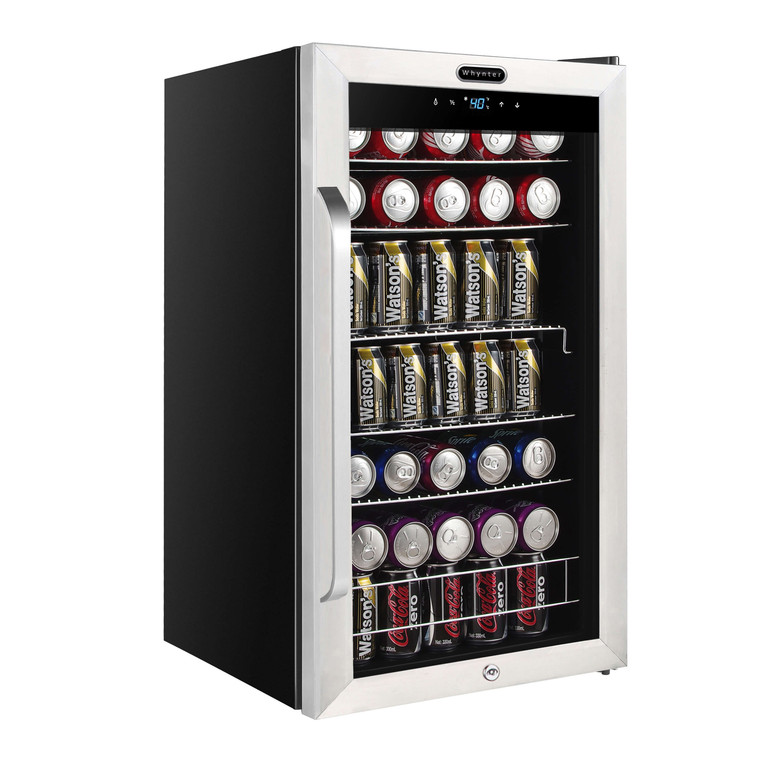 Freestanding 121 Can Beverage Refrigerator With Digital Control And Internal Fan BR-1211DS By Whynter