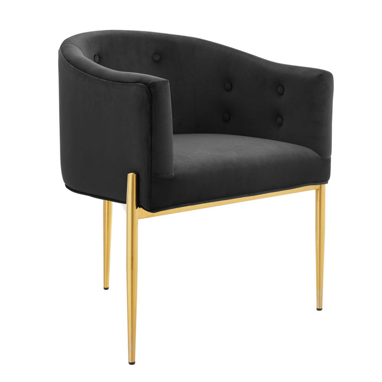 Savour Tufted Performance Velvet Accent Chair EEI-3903-BLK By Modway Furniture