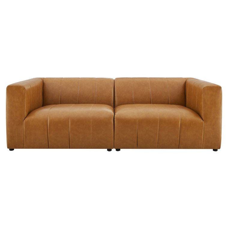 Bartlett Vegan Leather 2-Piece Loveseat EEI-4513-TAN By Modway Furniture