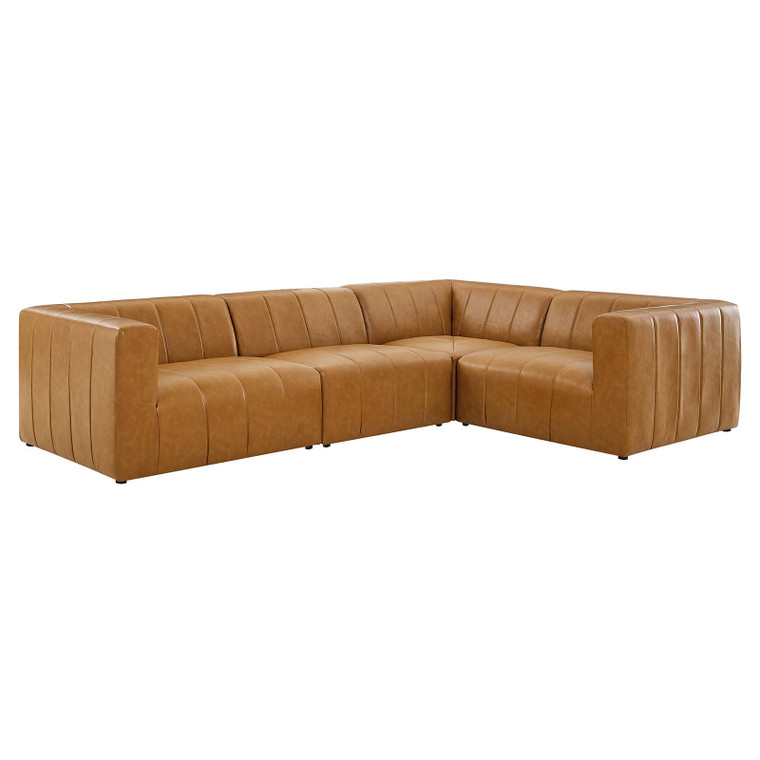 Bartlett Vegan Leather 4-Piece Sectional Sofa EEI-4519-TAN By Modway Furniture