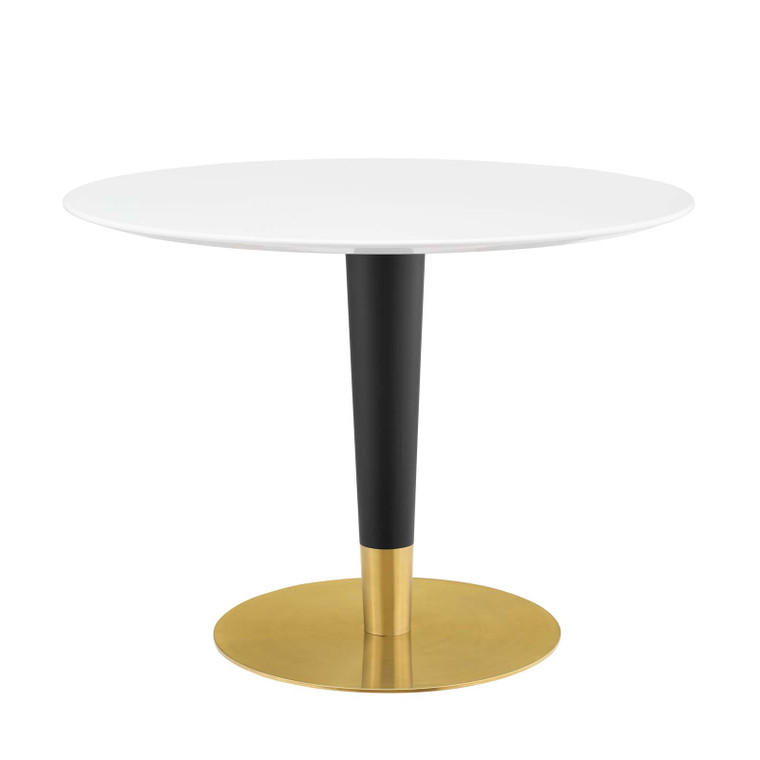 Zinque 40" Dining Table EEI-5135-GLD-WHI By Modway Furniture